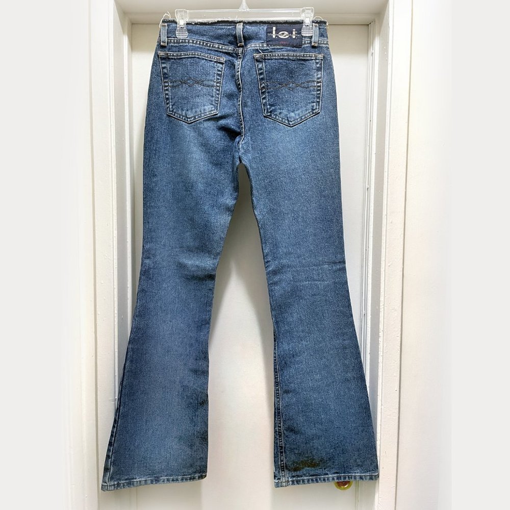 Patriotic Women's jeans, blue denim, American Flag print, NWT New - Picture 4 of 4